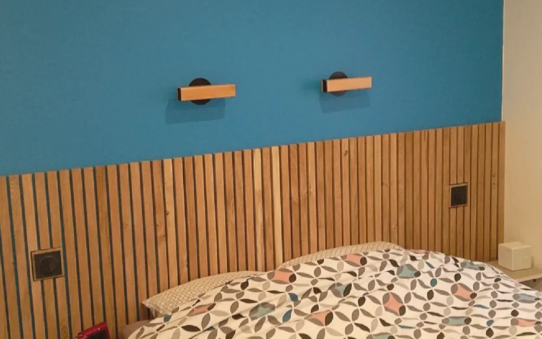 Chambre : le chêne massif dans les moindres détails.
